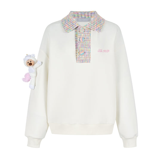 13DE MARZO Unicorn Bear Polo Sweater - 13DE MARZO