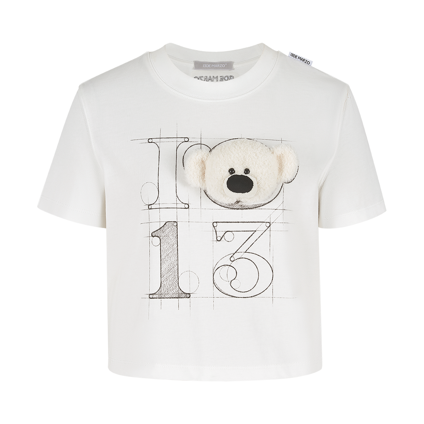 13DE MARZO Doozoo 3-D Bear Cropped Top - 13DE MARZO