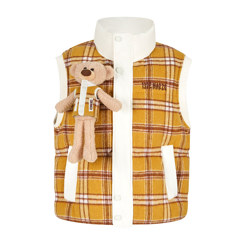 13DE MARZO Doozoo Checkered Down Vest - 13DE MARZO