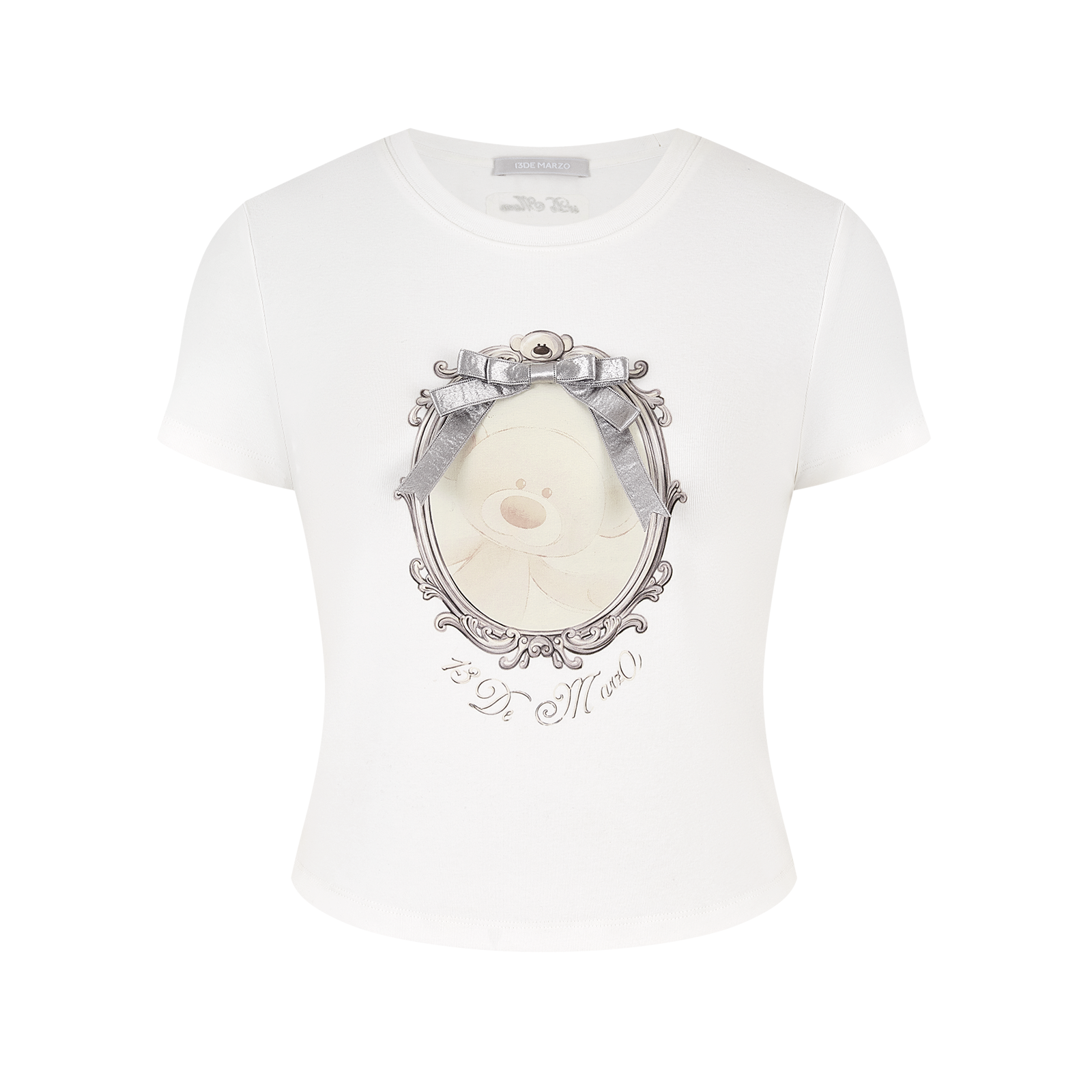 13DE MARZO Bear Magic Mirror Top White - 13DE MARZO