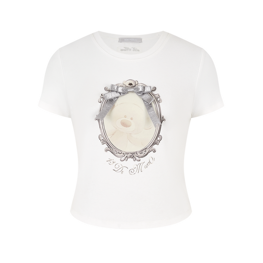 13DE MARZO Bear Magic Mirror Top White - 13DE MARZO