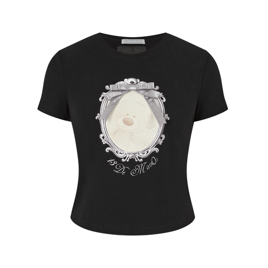 13DE MARZO Bear Magic Mirror Top Black - 13DE MARZO