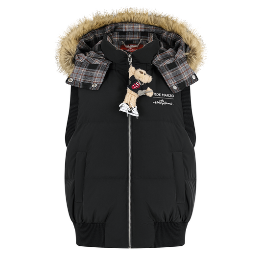 13DE MARZO Rolling Stones Down Vest Black