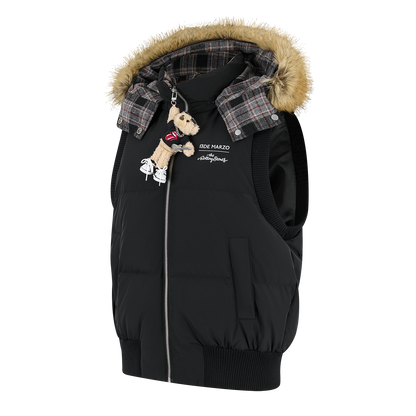 13DE MARZO Rolling Stones Down Vest Black