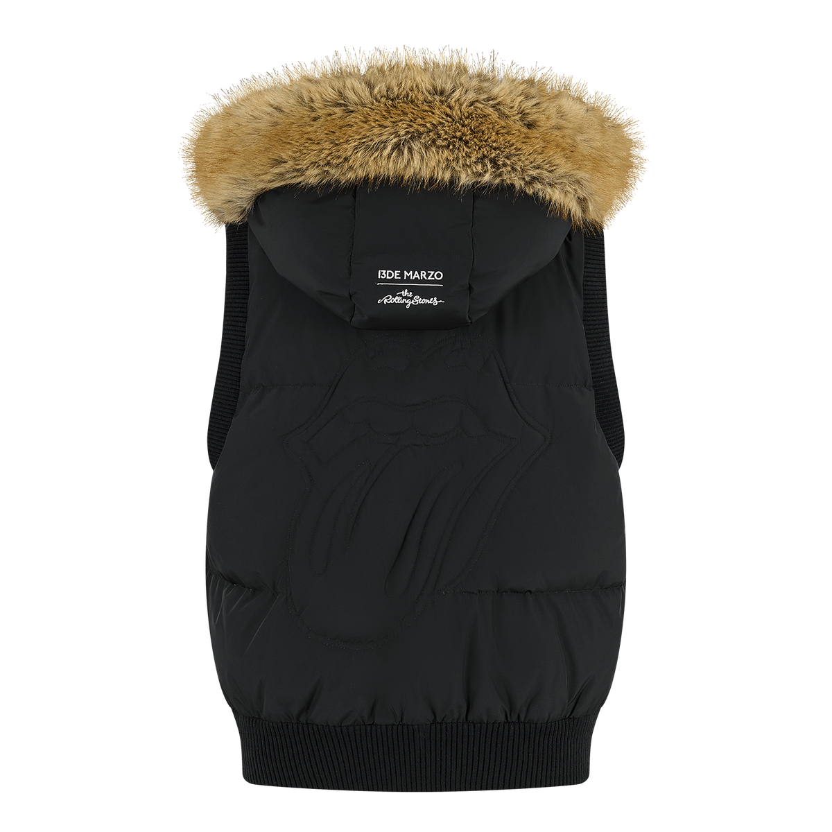 13DE MARZO Rolling Stones Down Vest Black