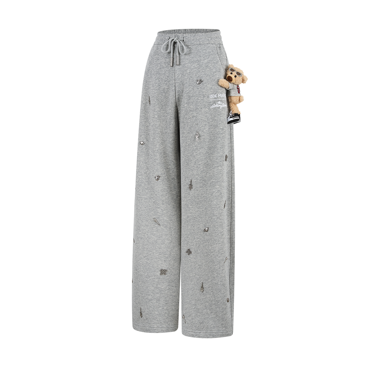 13DE MARZO Rolling Stones Bear Sweatpants Grey