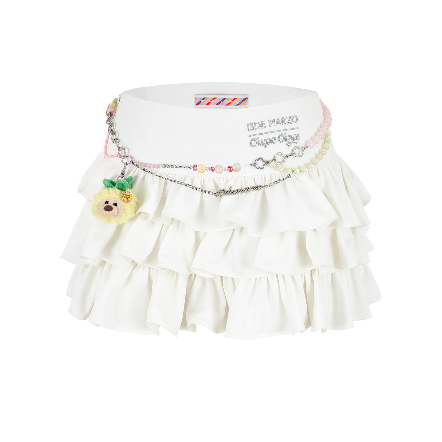 13DE MARZO Layered Tulle Skirt White - 13DE MARZO