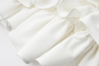 13DE MARZO Layered Tulle Skirt White - 13DE MARZO