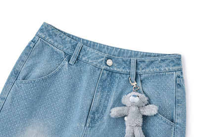 13DE MARZO Sparkle Rhinestone Jeans