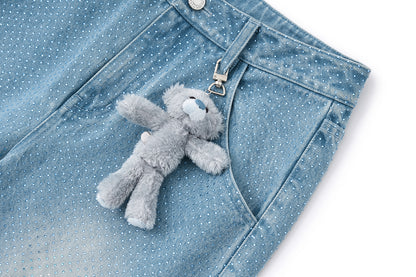 13DE MARZO Sparkle Rhinestone Jeans