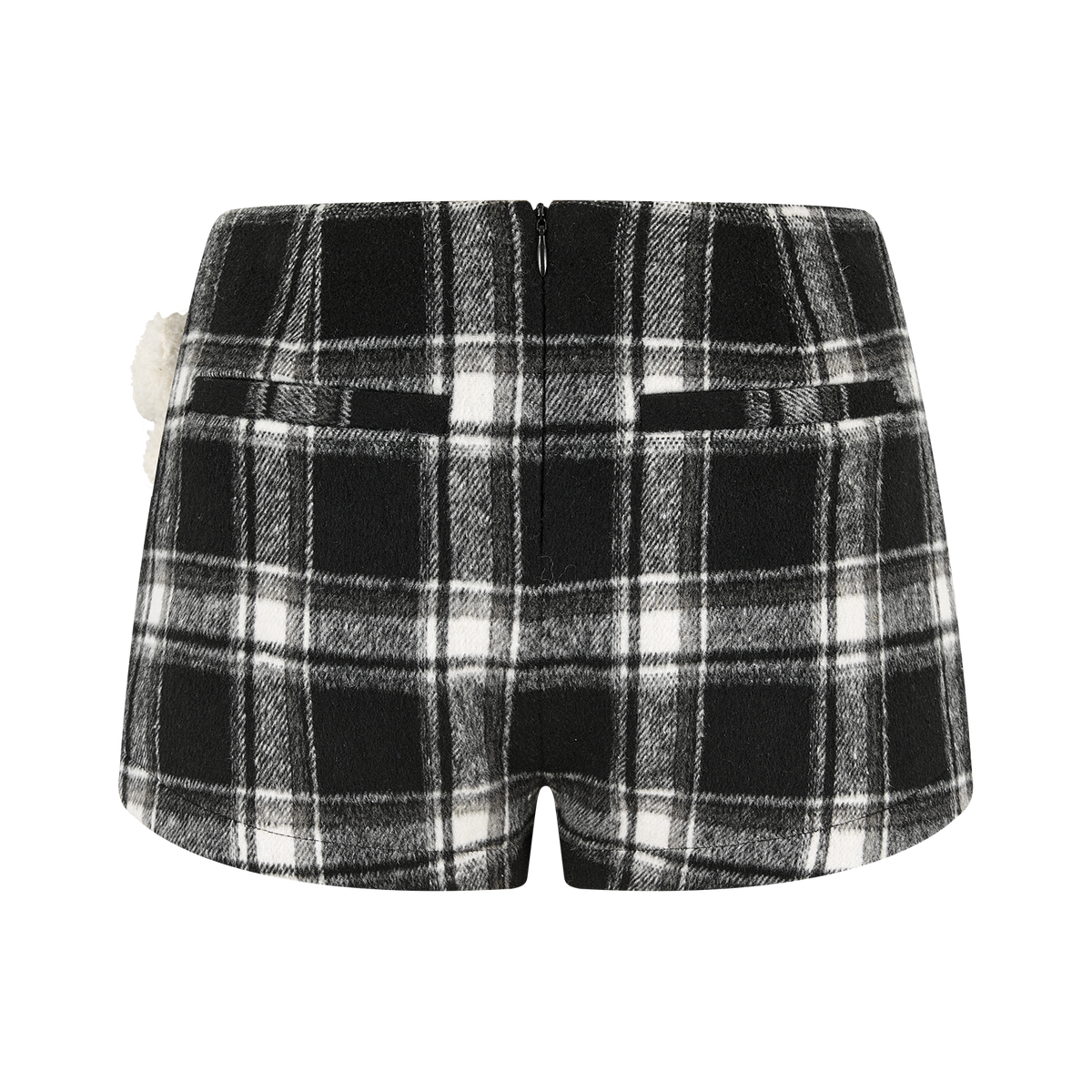 13DE MARZO Star Panel Plaid Skort Black