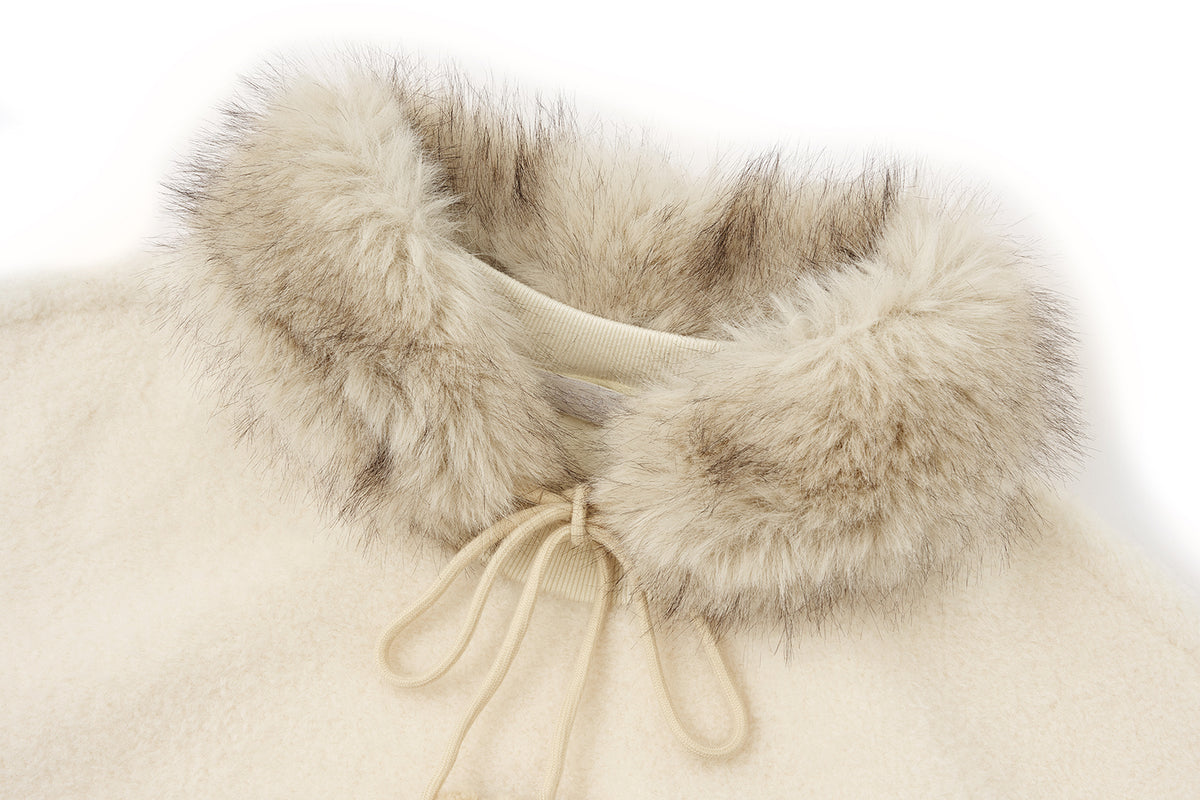 13DE MARZO Mini Bear Plush Snood Pullover Top
