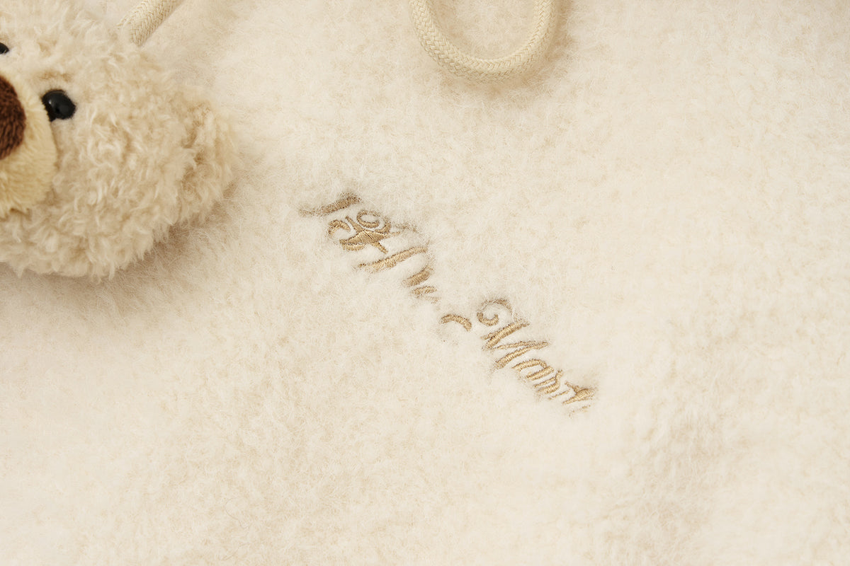 13DE MARZO Mini Bear Plush Snood Pullover Top