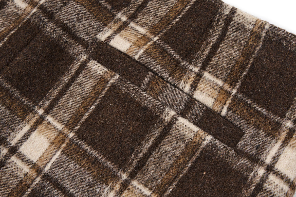 13DE MARZO Star Panel Plaid Skort Brown