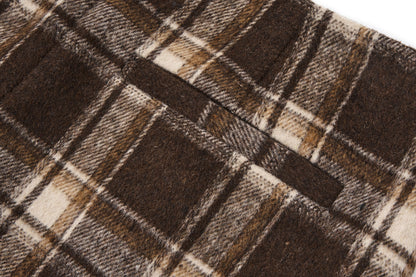 13DE MARZO Star Panel Plaid Skort Brown