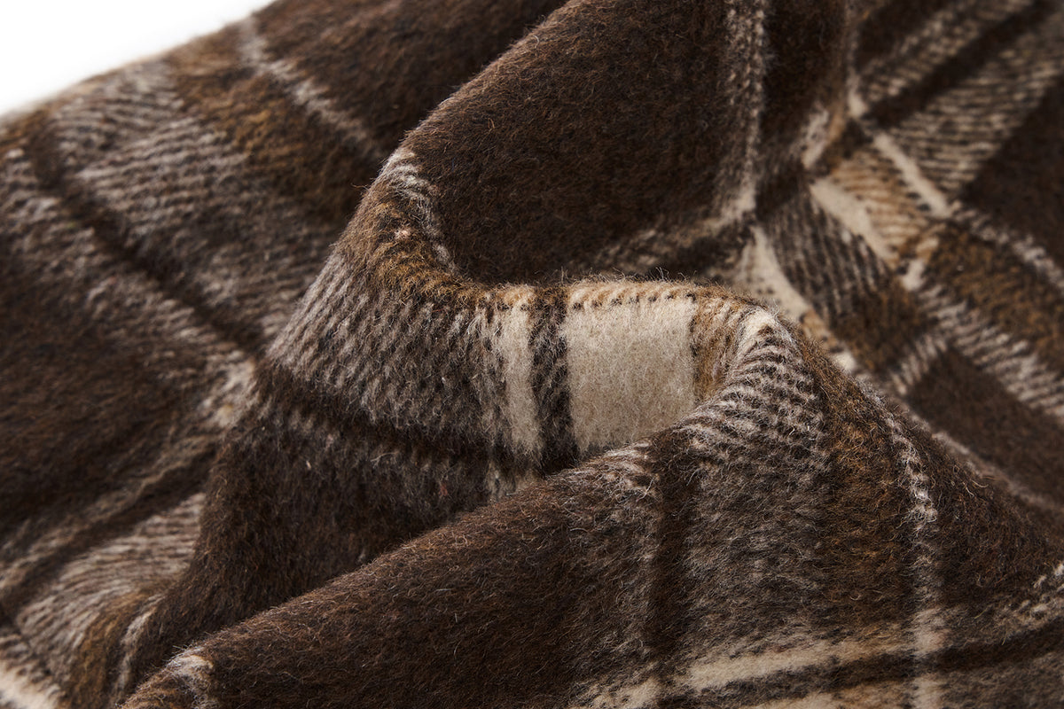 13DE MARZO Star Panel Plaid Skort Brown