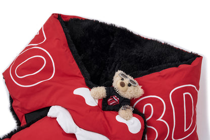 13DE MARZO Rolling Stones Tongue Scarf Red