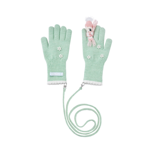13DE MARZO Snow Bear Gloves Green