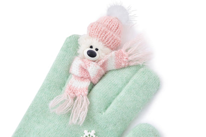 13DE MARZO Snow Bear Gloves Green