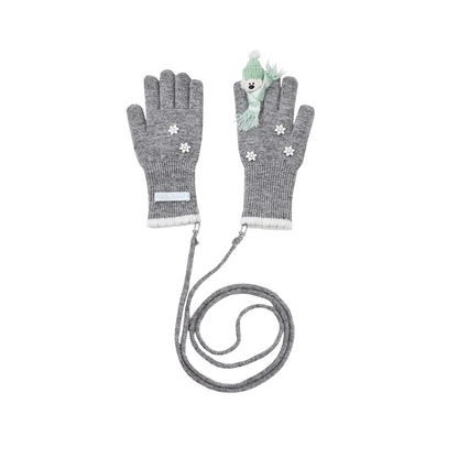 13DE MARZO Snow Bear Gloves Grey