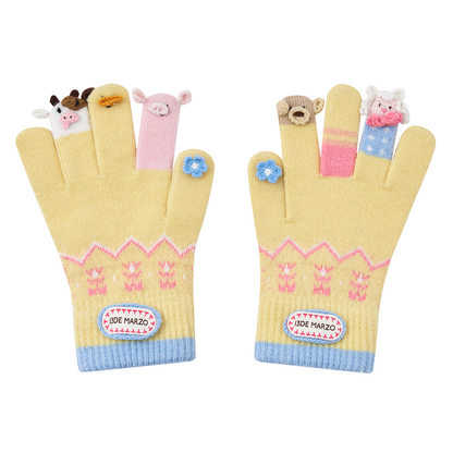 13DE MARZO Marzo Valley Plush Gloves Yellow