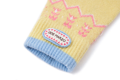 13DE MARZO Marzo Valley Plush Gloves Yellow