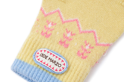 13DE MARZO Marzo Valley Plush Gloves Yellow