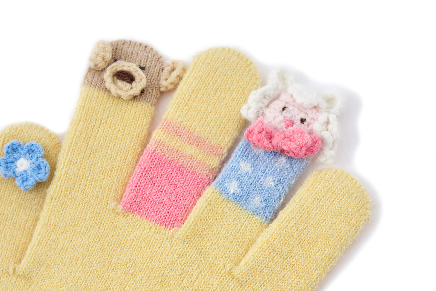 13DE MARZO Marzo Valley Plush Gloves Yellow