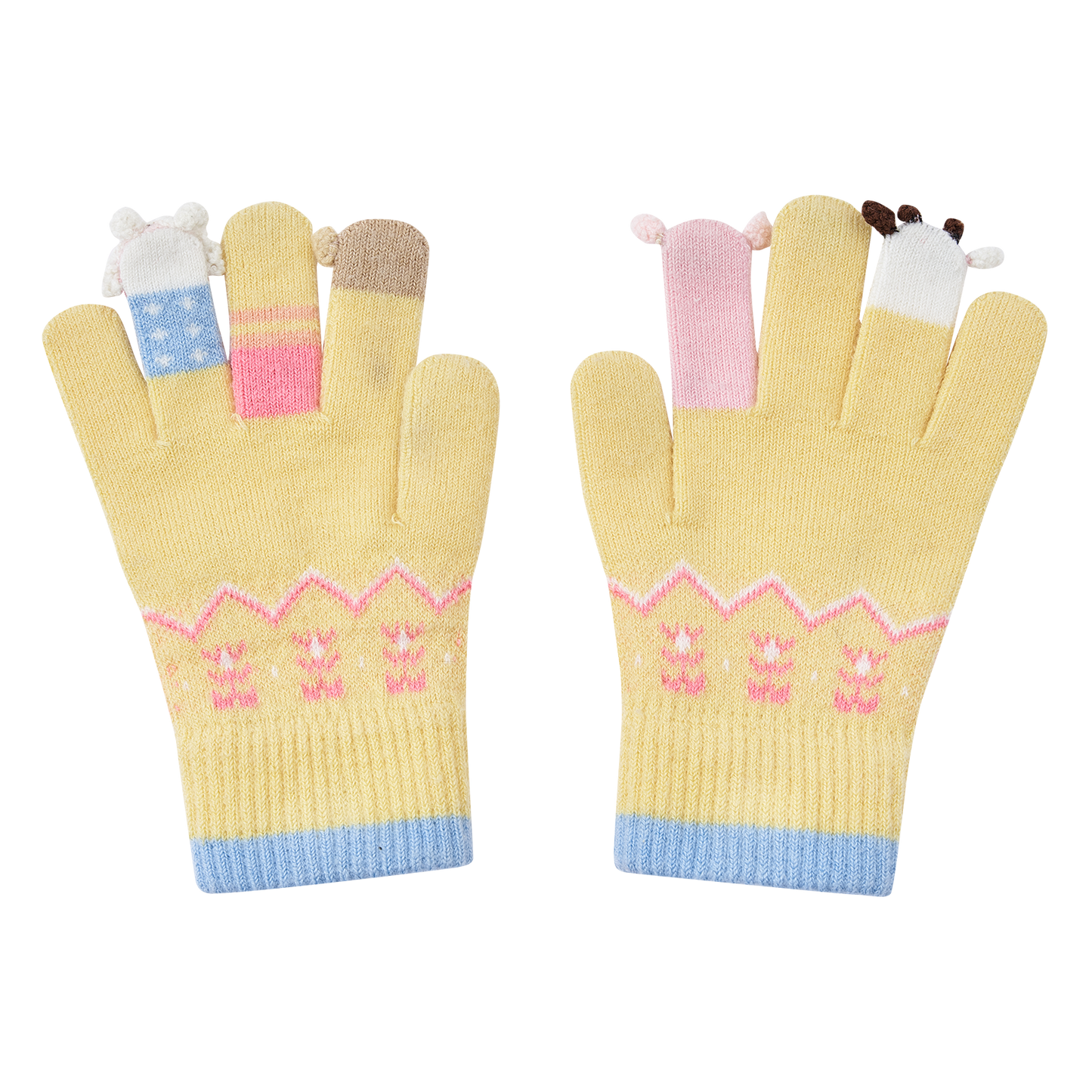 13DE MARZO Marzo Valley Plush Gloves Yellow