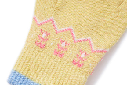 13DE MARZO Marzo Valley Plush Gloves Yellow