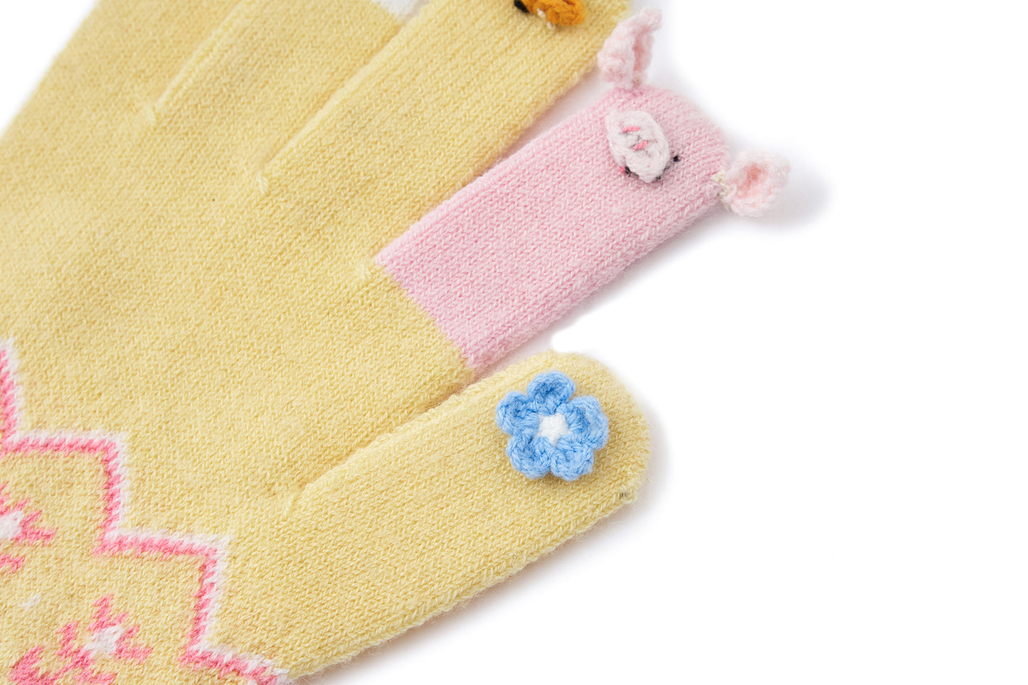13DE MARZO Marzo Valley Plush Gloves Yellow