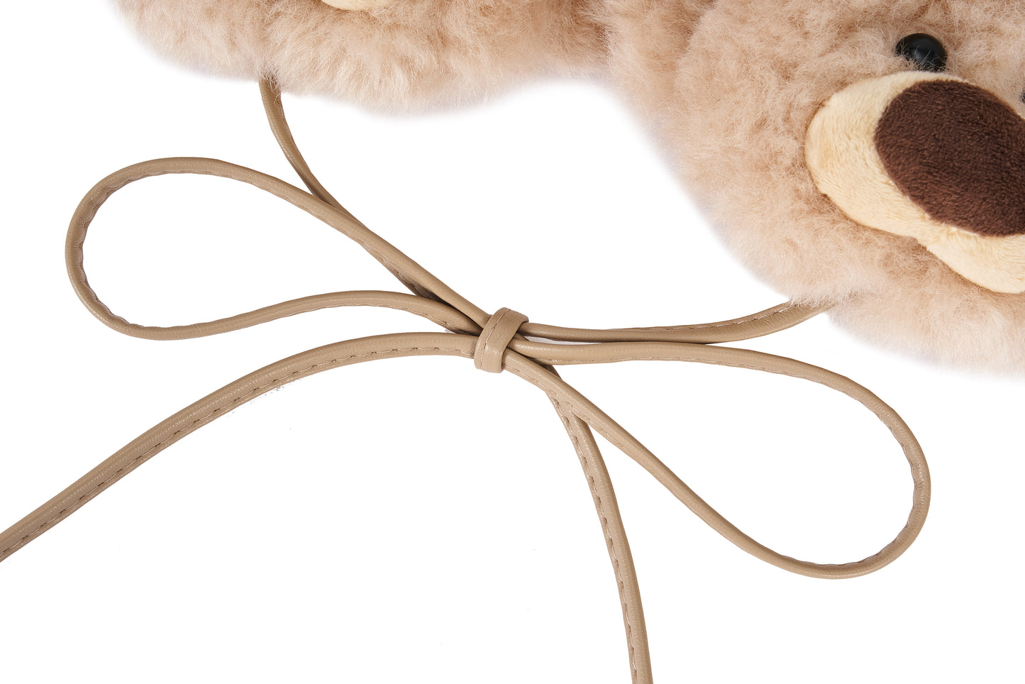 13DE MARZO Bear Fuzzy Ear Warmer Khaki