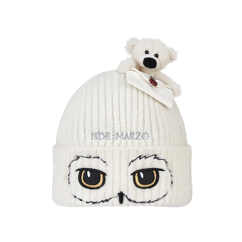 Harry Potter × 13DE MARZO Hedwig Hogwarts Offer Bear Beanie - 13DE MARZO