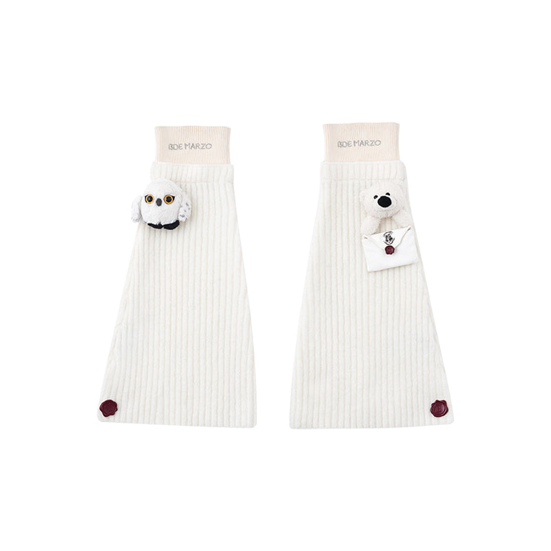Harry Potter × 13DE MARZO Hedwig Hogwarts Bear Leg Warmer - 13DE MARZO