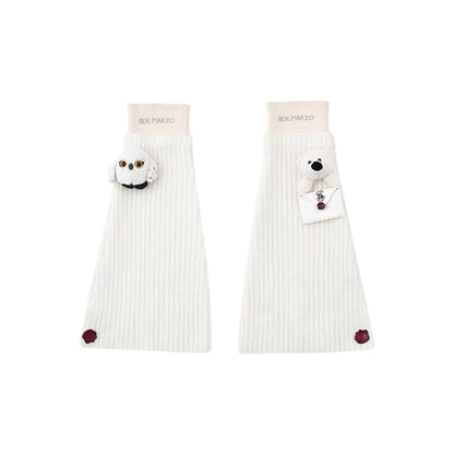 Harry Potter × 13DE MARZO Hedwig Hogwarts Bear Leg Warmer - 13DE MARZO