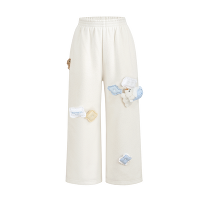 13DE MARZO Babybear Nighty Night Sweatpants White