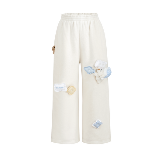 13DE MARZO Babybear Nighty Night Sweatpants White