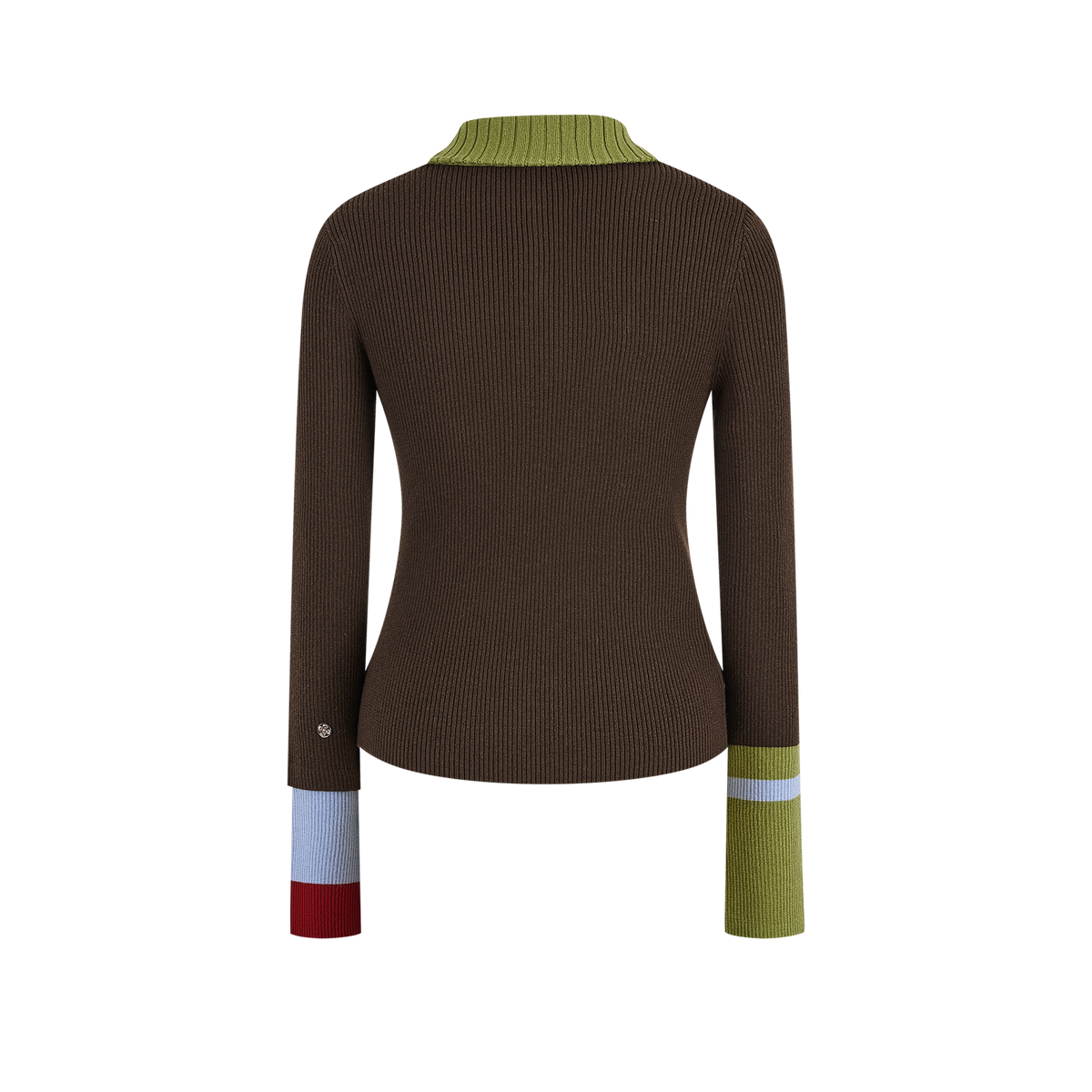 13DE MARZO Snow Bear Asymmetric Cuff Top Brown