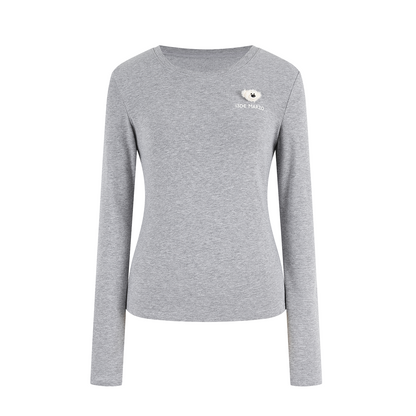 13DE MARZO Mini Bear Slim Fit Top Grey