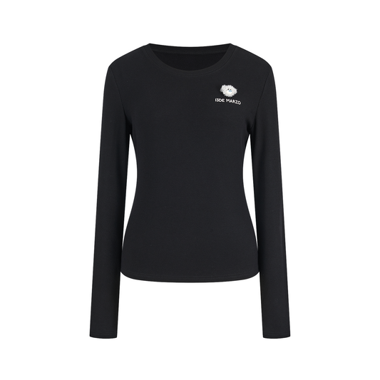 13DE MARZO Mini Bear Slim Fit Top Black