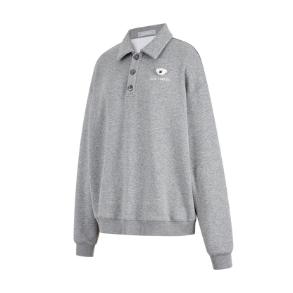 13DE MARZO Polo Long Sleeve Sweatshirt Grey