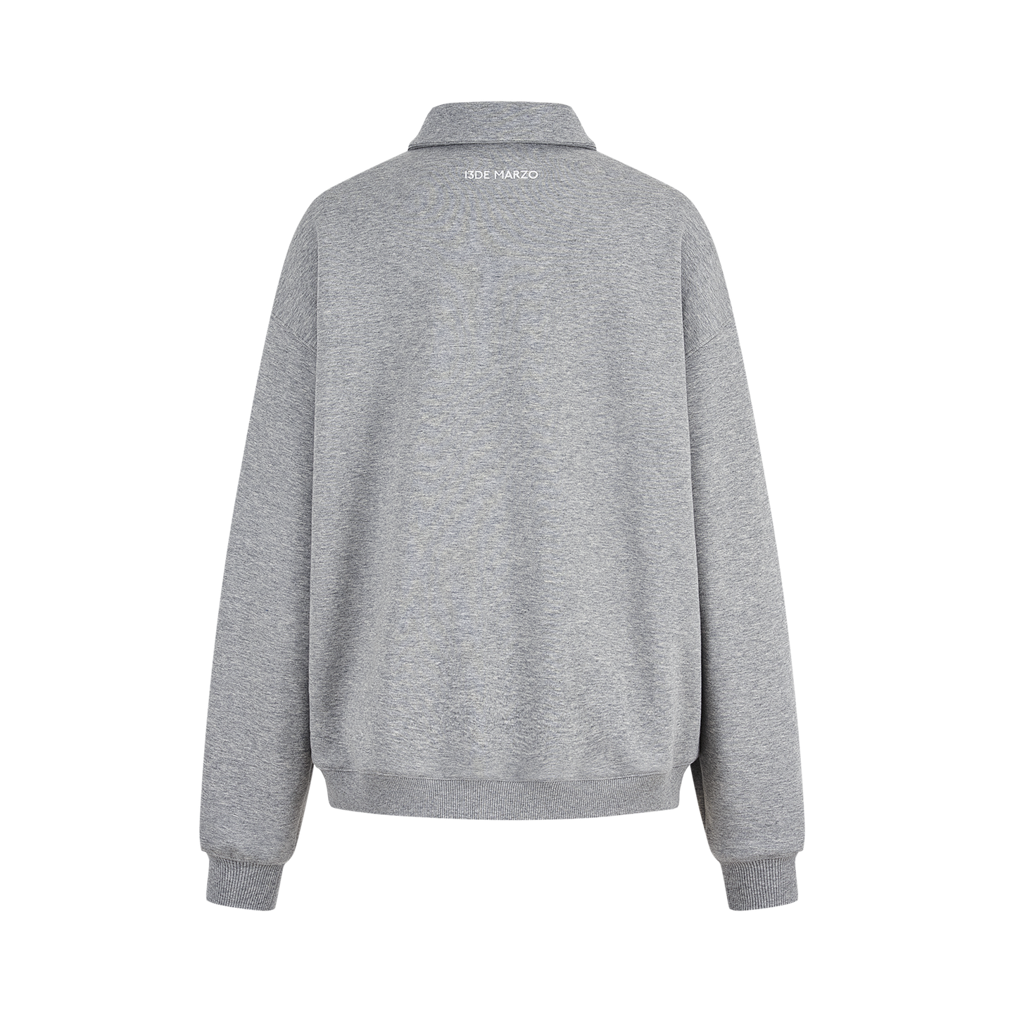 13DE MARZO Polo Long Sleeve Sweatshirt Grey