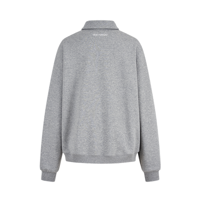 13DE MARZO Polo Long Sleeve Sweatshirt Grey