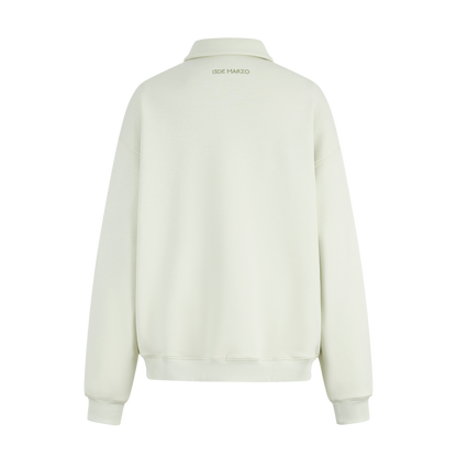 13DE MARZO Polo Long Sleeve Sweatshirt Green