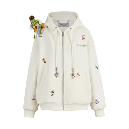 13DE MARZO Snow Bear Hoodie Beige