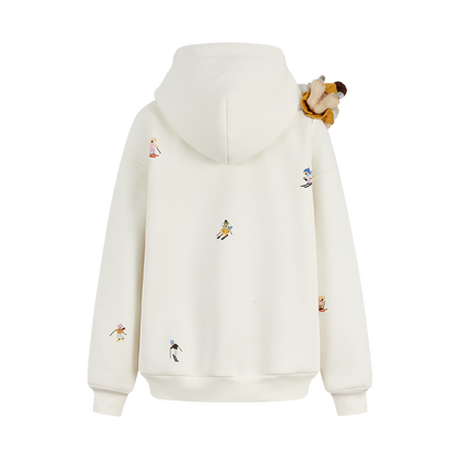 13DE MARZO Snow Bear Hoodie Beige
