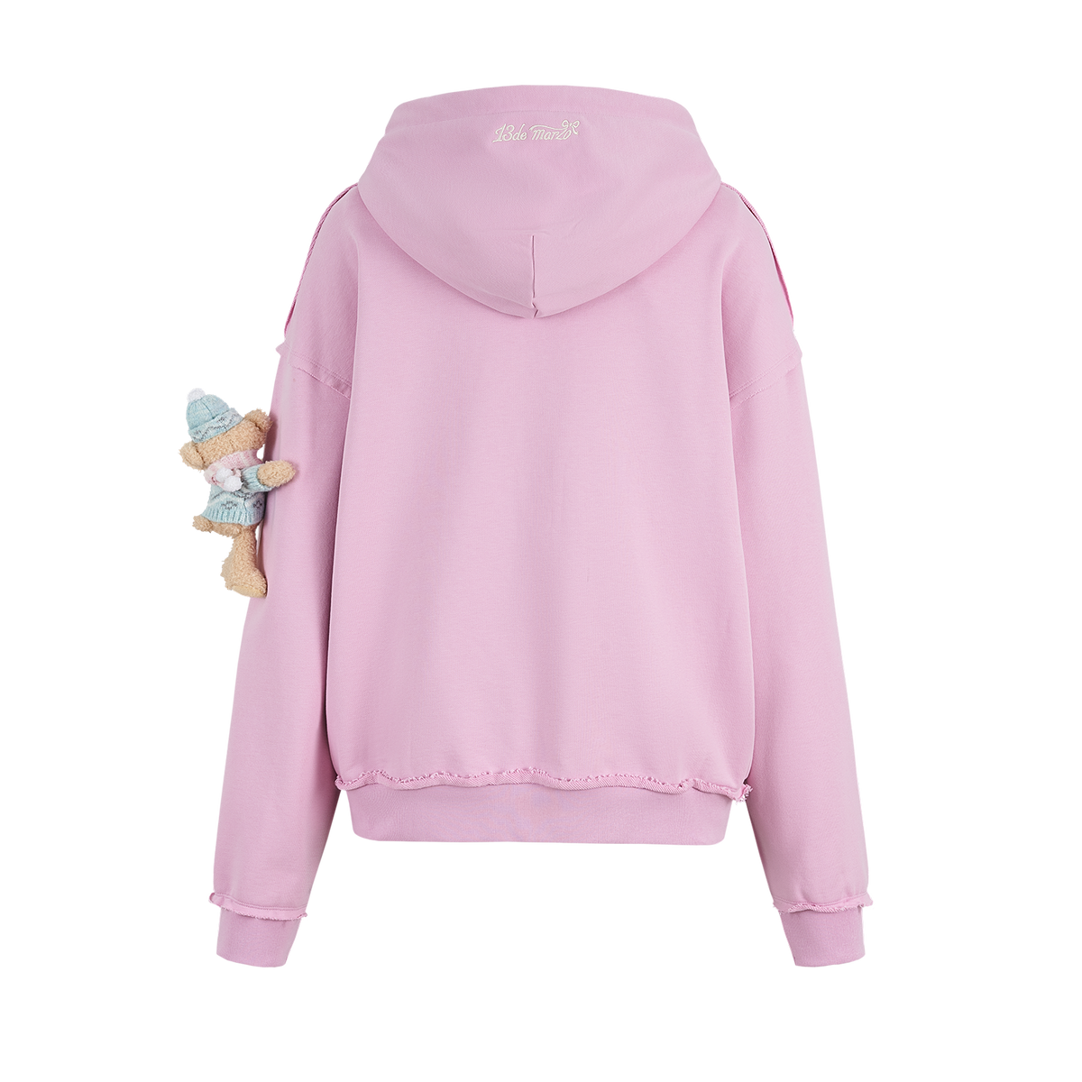 13DE MARZO Crystal Ball Print Hoodie Pink