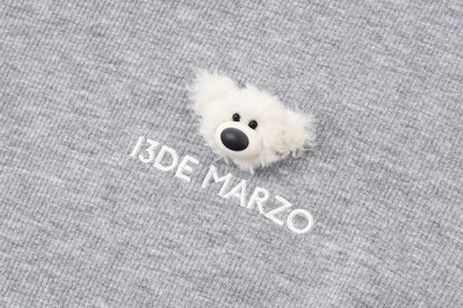 13DE MARZO Mini Bear Slim Fit Top Grey