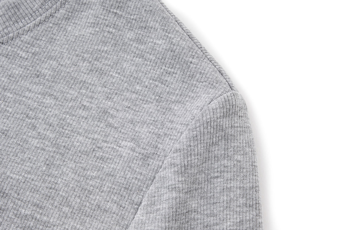13DE MARZO Mini Bear Slim Fit Top Grey