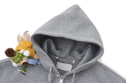 13DE MARZO Snow Bear Hoodie Grey
